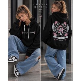 Худи дитячий на дівчинку KR885 black р.32-42 "Karolina" недорого оптом від прямого постачальника