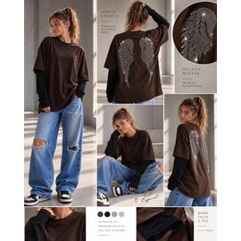 Светер Дитячий на дівчинку KR886 brown р.34-42 "Karolina" недорого оптом від прямого постачальника