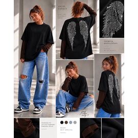 Светер Дитячий на дівчинку KR887 black р.34-42 "Karolina" недорого оптом від прямого постачальника