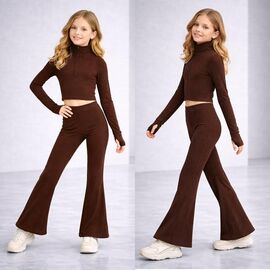 Костюм дитячий на дівчинку KR889 brown р.34-42 "Karolina" недорого оптом від прямого постачальника