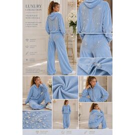 Костюм дитячий спортивний на дівчинку KR893 l.blue р.34-42 "Karolina" недорого оптом від прямого постачальника