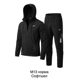Фотография Костюм спортивный мужской M13 black р.48-56 "WHITE" недорого оптом от прямого поставщика