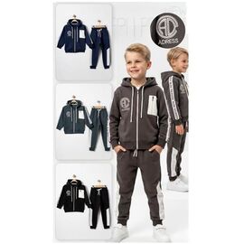 Костюм дитячий спортивний на хлопчика BB739 black р.5-8 "BURATINO" недорого оптом від прямого постачальника