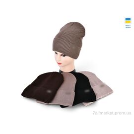 Жіноча шапка Зима SW045-1 на флісі mix (5 шт. р.сітка56-60) "Angelica" недорого оптом від прямого постачальника