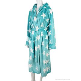 Фотография Халат женский Весна/осень X29 l.blue (3 шт. р.сетка XL-3XL) "Textile" недорого оптом от прямого поставщика
