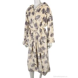Фотография Халат женский Весна/осень X30 beige (3 шт. р.сетка XL-3XL) "Textile" недорого оптом от прямого поставщика