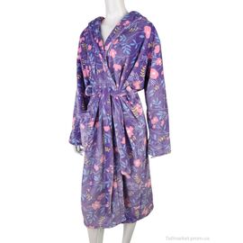 Фотография Халат женский Весна/осень X32 violet (3 шт. р.сетка XL-3XL) "Textile" недорого оптом от прямого поставщика