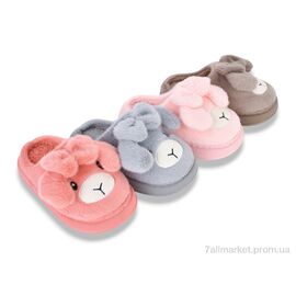 Фотография Тапки детские домашние зима 26-11 mix (12 пар р.32-37) "Lion-Lu" недорого оптом от прямого поставщика