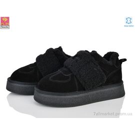 Кросівки жіночі модні Зима GF2647 black (6 пар р.36-40) "PLPS-Nanachka" недорого оптом від прямого постачальника