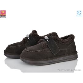 Туфлі жіночі стильні Зима GF2658 brown (6 пар р.36-40) "PLPS-Nanachka" недорого оптом від прямого постачальника