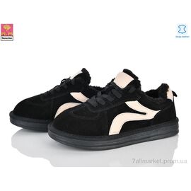 Кросівки жіночі модні Зима GF2628 black (6 пар р.36-40) "PLPS-Nanachka" недорого оптом від прямого постачальника