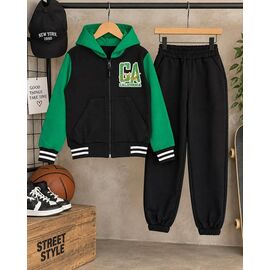 Костюм дитячий спортивний на хлопчика 2633 black-green р.98-122 "LIMA SPORT" недорого оптом від прямого постачальника