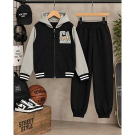 Костюм дитячий спортивний на хлопчика 2633 black-grey р.98-122 "LIMA SPORT" недорого оптом від прямого постачальника