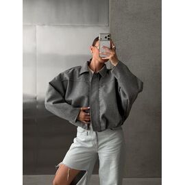 Куртка жіноча демісезонна 9001 grey р.42-50 "LINDA" недорого оптом від прямого постачальника