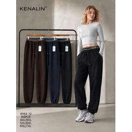 Штани спортивні жіночі теплі 9164-12 mix р.3XL-7XL "Hoan" недорого оптом від прямого постачальника