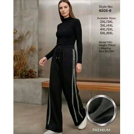 Штани жіночі утеплені 9203-6 black р.2XL-6XL "Hoan" недорого оптом від прямого постачальника