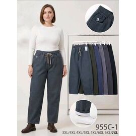 Штани жіночі утеплені 955C mix р.3XL-7XL "Hoan" недорого оптом від прямого постачальника