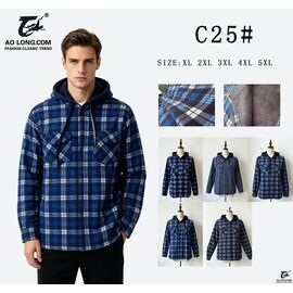 Сорочка чоловіча тепла C25 mix р.XL-5XL "Hoan" недорого оптом від прямого постачальника