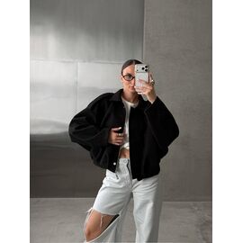 Куртка жіноча демісезонна 9001 black р.42-50 "LINDA" недорого оптом від прямого постачальника
