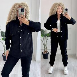 Фотография Костюм спортивный женский тёплый 127 black р.42-56 "Alisa Brand" недорого оптом от прямого поставщика