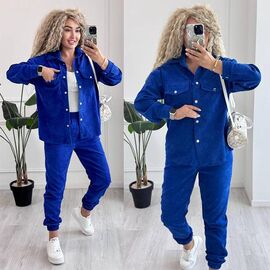 Фотография Костюм спортивный женский тёплый 127 blue р.42-56 "Alisa Brand" недорого оптом от прямого поставщика