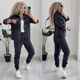 Фотография Костюм спортивный женский тёплый 127 d.grey р.42-56 "Alisa Brand" недорого оптом от прямого поставщика