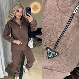 Фотография Костюм спортивный женский 214 brown р.42-56 "Alisa Brand" недорого оптом от прямого поставщика