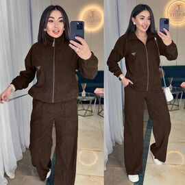 Фотография Костюм спортивный женский тёплый 216 brown р.42-56 "Alisa Brand" недорого оптом от прямого поставщика