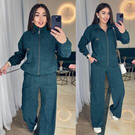 Фотография Костюм спортивный женский тёплый 216 green р.42-56 "Alisa Brand" недорого оптом от прямого поставщика