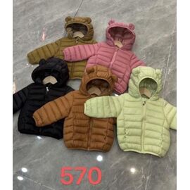Фотография Куртка детская демисезонная на девочку 570 khaki р.90-130 "Farbique" недорого оптом от прямого поставщика