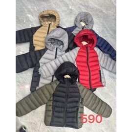 Фотография Куртка детская демисезонная на мальчика 590 black-khaki р.130-170 "Farbique" недорого оптом от прямого поставщика