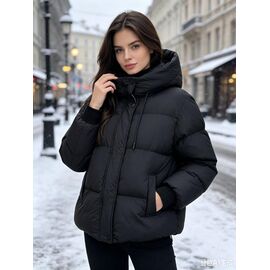 Куртка жіноча зимова 318 black р.M-3XL "Jacket" недорого оптом від прямого постачальника