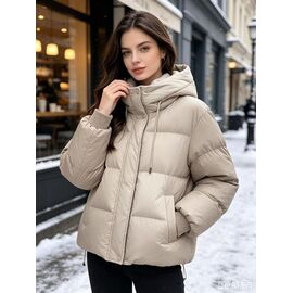 Куртка жіноча зимова 381 beige р.M-3XL "Jacket" недорого оптом від прямого постачальника