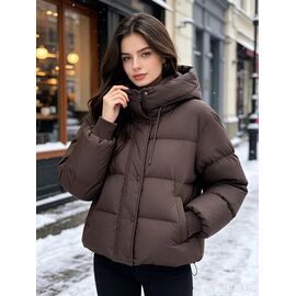 Куртка жіноча зимова 381 brown р.M-3XL "Jacket" недорого оптом від прямого постачальника