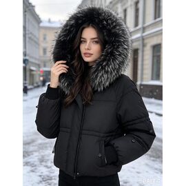 Куртка жіноча зимова 7332 black р.46-54 "Jacket" недорого оптом від прямого постачальника