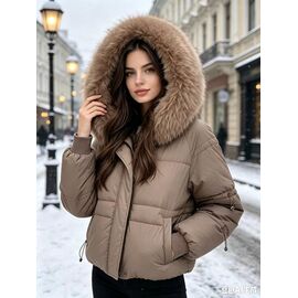 Куртка жіноча зимова 7332 d.beige р.46-54 "Jacket" недорого оптом від прямого постачальника