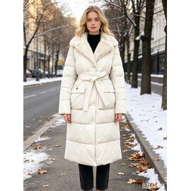 Куртка жіноча зимова 8158 beige р.48-56 "Jacket" недорого оптом від прямого постачальника