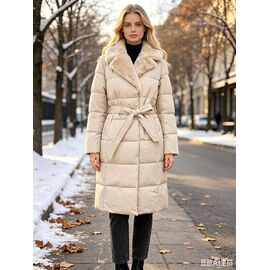 Куртка жіноча зимова 8269 beige р.48-56 "Jacket" недорого оптом від прямого постачальника