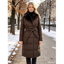 Куртка жіноча зимова 8269 brown р.48-56 "Jacket" недорого оптом від прямого постачальника