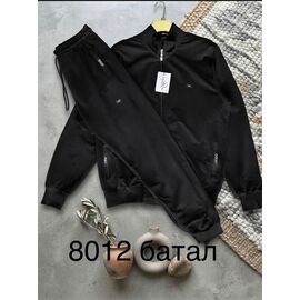 Костюм спортивний чоловічий 8012 black р.2XL-6XL "Moranny" недорого оптом від прямого постачальника