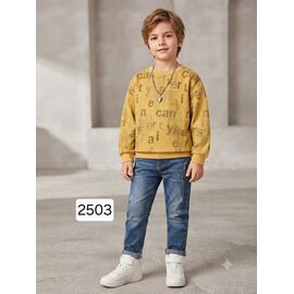 Фотография Свитер детский на мальчика 2503 yellow р.2-6 "Фунтик" недорого оптом от прямого поставщика
