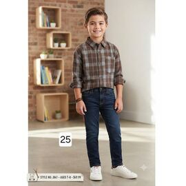 Сорочка дитяча на хлопчика 25 brown р.3-7 "Фунтик" недорого оптом від прямого постачальника