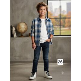Сорочка дитяча на хлопчика 26 l.blue р.3-7 "Фунтик" недорого оптом від прямого постачальника