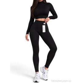 Лосінси жіночі Зима 2918 чорний (3 шт. р.сітка4XL-6XL) "Sport style" недорого оптом від прямого постачальника