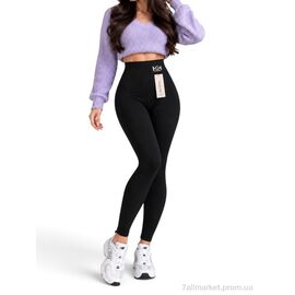 Лосінси жіночі Зима 2921 чорний (3 шт. р.сіткаL-2XL) "Sport style" недорого оптом від прямого постачальника
