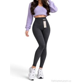 Лосінси жіночі Зима 2921 т.сірий (3 шт. р.сіткаL-2XL) "Sport style" недорого оптом від прямого постачальника