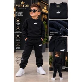 Костюм дитячий спортивний на хлопчика 1025-1 black р.4-8 "Verton" недорого оптом від прямого постачальника