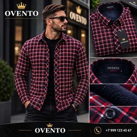 Сорочка чоловіча тепла VR85 navy р.M-3XL "Verton" недорого оптом від прямого постачальника