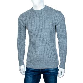 Фотография Свитер мужской M1001 l.grey р.M-2XL "STREET" недорого оптом от прямого поставщика