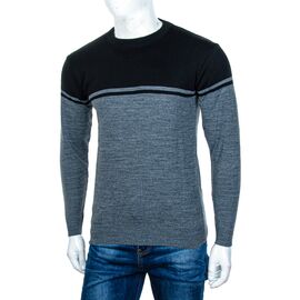 Фотография Свитер мужской M1775 black-grey р.M-2XL "STREET" недорого оптом от прямого поставщика